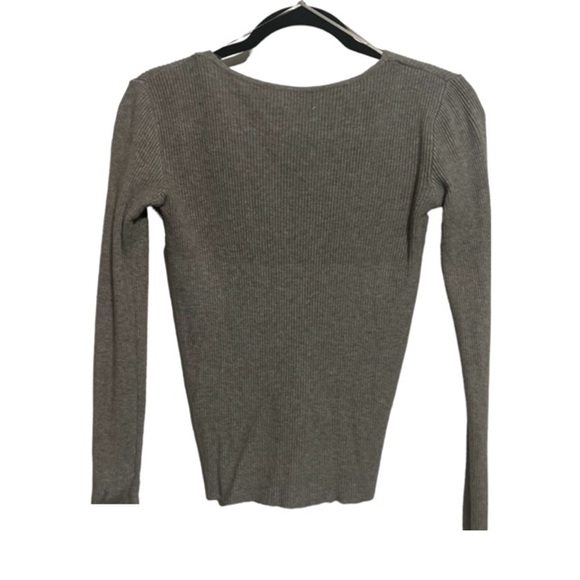 Dreamers By Debut Brownish/Grayish Long Sleeve Sweater Blouse M - Picture 3 of 6